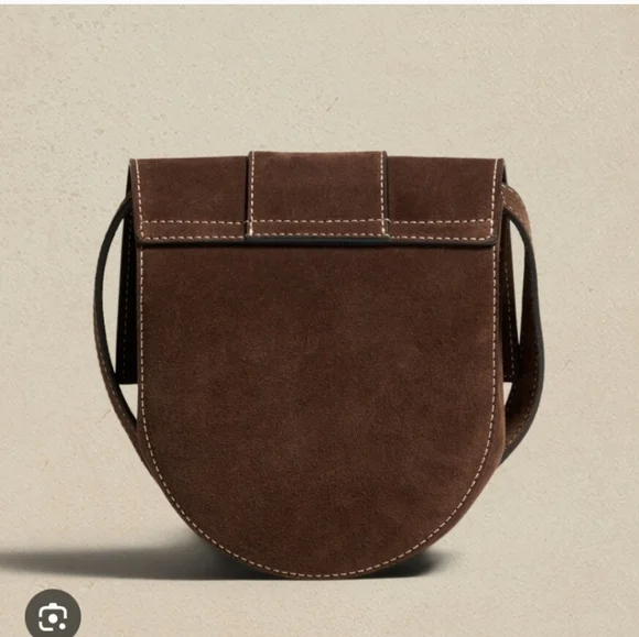 Brown Suede Ankle Boots and Crossbody Bag Set - Picture 3 of 6